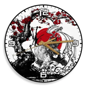 Giyu Tomioka Wooden Wall Clock Anime Custom Japan Cherry Blossom-Wexanime