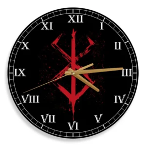 Brand Of Sacrifice Symbol Wooden Clock Anime Wall Clock-Wexanime