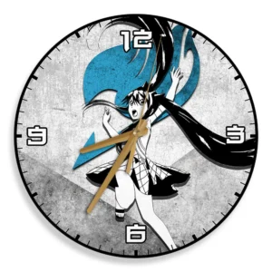 Wendy Marvell Wooden Wall Clock Anime Custom Wall Decor