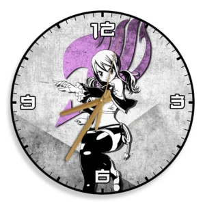 Lucy Heartfilia Wooden Wall Clock Anime Custom Wall Decor