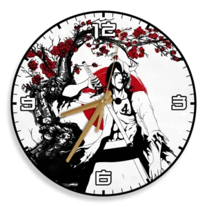 Ulquiorra Cifer Wooden Wall Clock Anime Custom Japan Cherry Blossom
