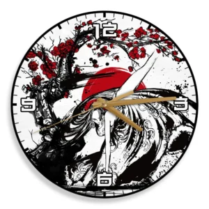 Boa Hancock Wooden Wall Clock Anime Custom Japan Cherry Blossom
