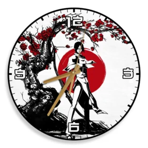 Uryu Ishida Wooden Wall Clock Anime Custom Japan Cherry Blossom