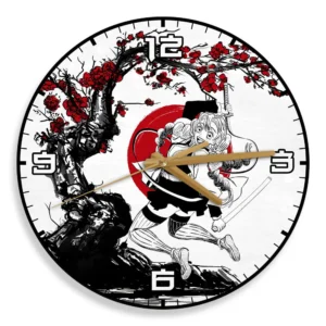 Mitsuri Kanroji Wooden Wall Clock Anime Custom Japan Cherry Blossom-Wexanime