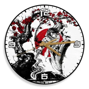Obanai Iguro Wooden Wall Clock Anime Custom Japan Cherry Blossom-Wexanime