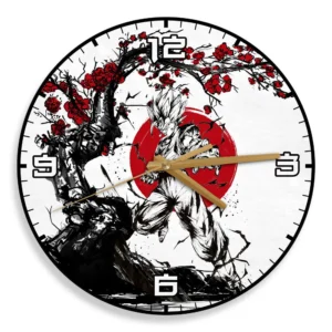 Vegito Wooden Wall Clock Anime Custom Japan Cherry Blossom-Wexanime