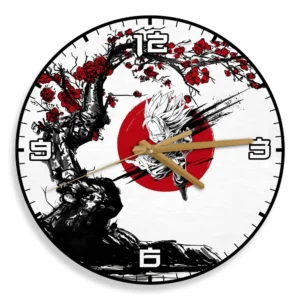 Trunks Kid Super Saiyan Wooden Wall Clock Anime Custom Japan Cherry Blossom-Wexanime