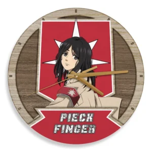 Pieck Finger Wooden Wall Clock Anime Wall Decor-Wexanime