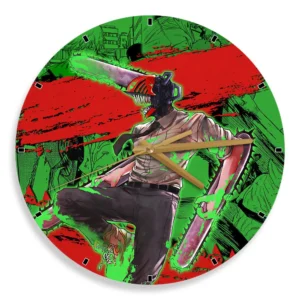 Denji Wooden Wall Clock Anime Wall Decor-Wexanime