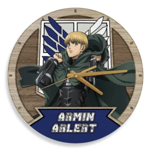 Armin Arlert Wooden Wall Clock Anime Wall Decor-Wexanime