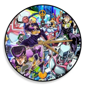Josuke Higashikata Wooden Wall Clock Anime Wall Decor-Wexanime
