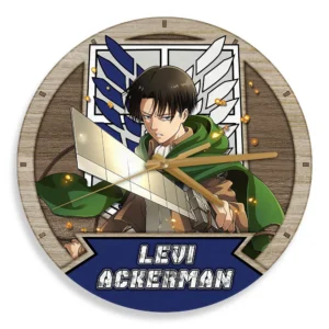 Levi Ackerman Wooden Wall Clock Anime Wall Decor-Wexanime