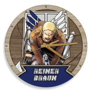Reiner Braun Wooden Wall Clock Anime Wall Decor-Wexanime