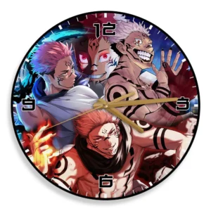 Sukuna Ryoumen Wooden Wall Clock Anime Wall Decor-Wexanime