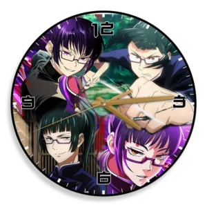 Maki Zenin Wooden Wall Clock Anime Wall Decor-Wexanime
