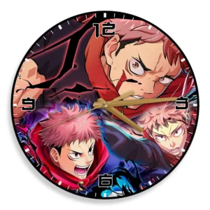 Yuji Itadori Wooden Wall Clock Anime Wall Decor-Wexanime