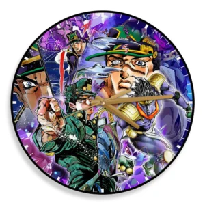 Jotaro Kujo Wooden Wall Clock Anime Wall Decor-Wexanime