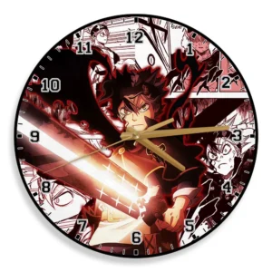 Asta Wooden Wall Clock Anime Wall Decor-Wexanime