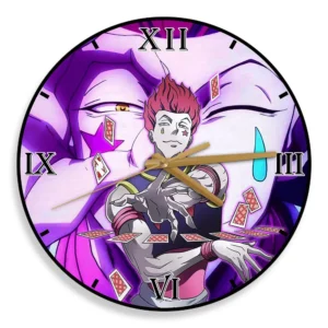 Hisoka Morow Wooden Wall Clock Anime Wall Decor-Wexanime