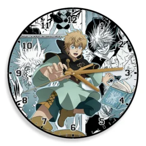 Luck Voltia Wooden Wall Clock Anime Wall Decor-Wexanime