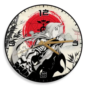Edward Elric Wooden Wall Clock Anime Wall Decor-Wexanime