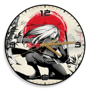 Olivier Mira Armstrong Wooden Wall Clock Anime Wall Decor-Wexanime