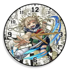 Himiko Toga Wooden Wall Clock Anime Wall Decor-Wexanime