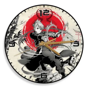Riza Hawkeye Wooden Wall Clock Anime Wall Decor-Wexanime
