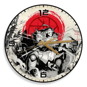 Alphonse Elric Wooden Wall Clock Anime Wall Decor-Wexanime