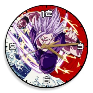 Gohan Beast Kanagawa Wave Red Sun Anime Wooden Wall Clock-Wexanime