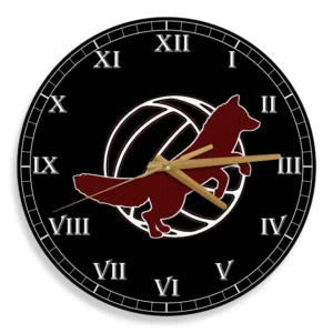 Inarizaki Logo Wooden Clock Anime Wall Clock-Wexanime