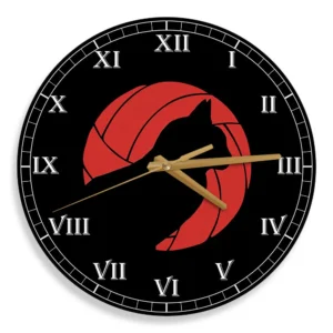 Nekoma Wooden Clock Anime Wall Clock-Wexanime
