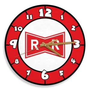 The Red Ribbon Army Symbol Wooden Clock Anime Wall Clock-Wexanime