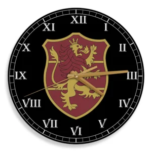 Crimson Lion Symbol Wooden Clock Anime Wall Clock-Wexanime