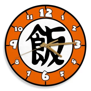 Gohan Kanji Wooden Clock Anime Wall Clock-Wexanime