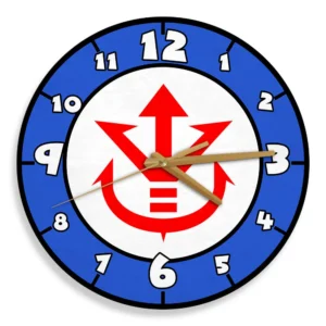 Vegeta Symbol Wooden Clock Anime Wall Clock-Wexanime
