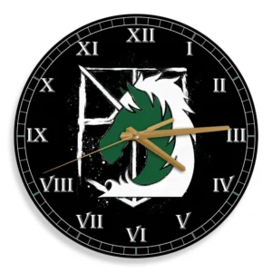 Military Police Brigade Symbol Wooden Clock Anime Wall Clock-Wexanime