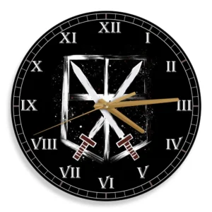 Training Corps Symbol Wooden Clock Anime Wall Clock-Wexanime