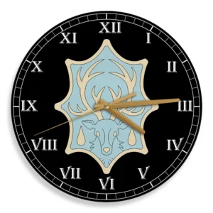 Aqua Deer Symbol Wooden Clock Anime Wall Clock-Wexanime