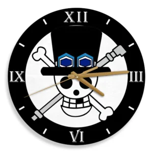 Sabo Symbols Wooden Clock Anime Wall Clock-Wexanime