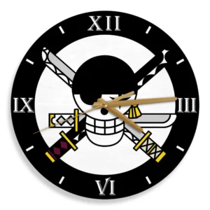 Roronoa Zoro Symbols Wooden Clock Anime Wall Clock-Wexanime