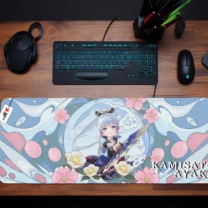 Personalized Name Anime Mouse Mats Custom Kamisato Ayaka