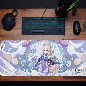 Personalized Name Anime Mouse Mats Custom Sangonomiya Kokomi