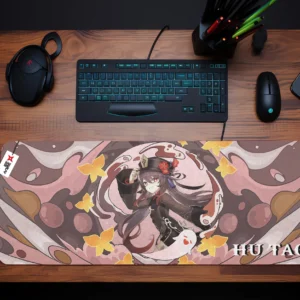 Personalized Name Anime Mouse Mats Custom Hu Tao