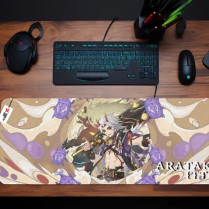 Personalized Name Anime Mouse Mats Custom Arataki Itto