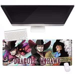 Personalized Name Anime Mouse Mats Custom Dracule Mihawk