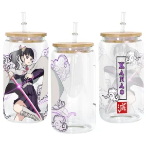 Glass Can 16oz Anime Water Bottle Kanao Tsuyuri Personalized Name
