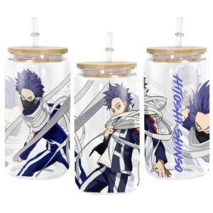 Glass Can 16oz Anime Water Bottle Hitoshi Shinso Personalized Name