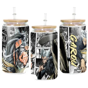 Glass Can 16oz Anime Water Bottle Garou Personalized Name