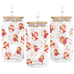 Ponyo Anime Glass Can 16oz Custom Water Bottle